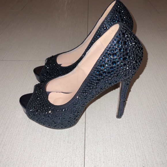 Lauren Lorraine Evening Navy Heels - Picture 2 of 6